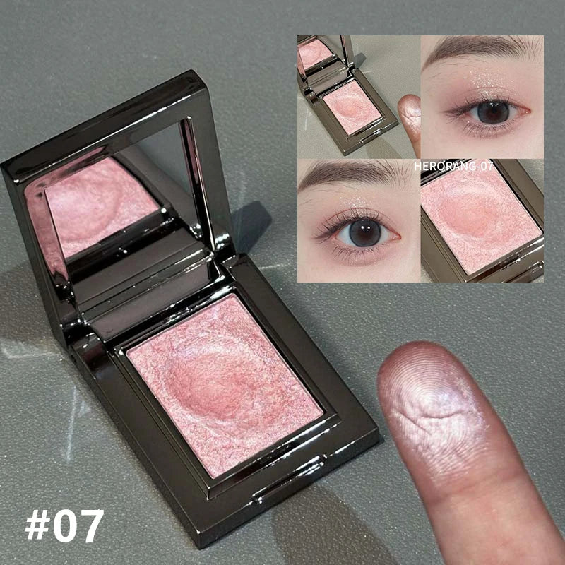 Chameleon Dark Green Eyeshadow Palette Fine Easy-To-Apply Sparkling Pearlescent Mashed Potato Eye Shadow Brightening Makeup Zpaxo 07