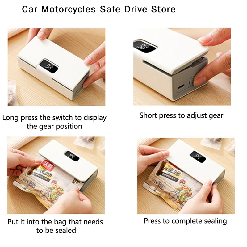 Mini Bag Sealer 1 Rechargeable Heat Seal Cutter Magnet Resealer