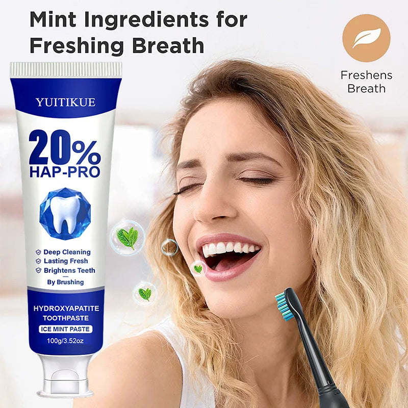 YUITIKUE Ice Mint Toothpaste 20% HAP-PRO | Whiten & Fresh Breath Whitening Toothpaste Zpaxo