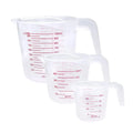 3Pcs 250/500/1000ML Plastic Measuring Cups Set Kitchen Baking Tools Liquid Measuring Tool Zpaxo 3Pcs