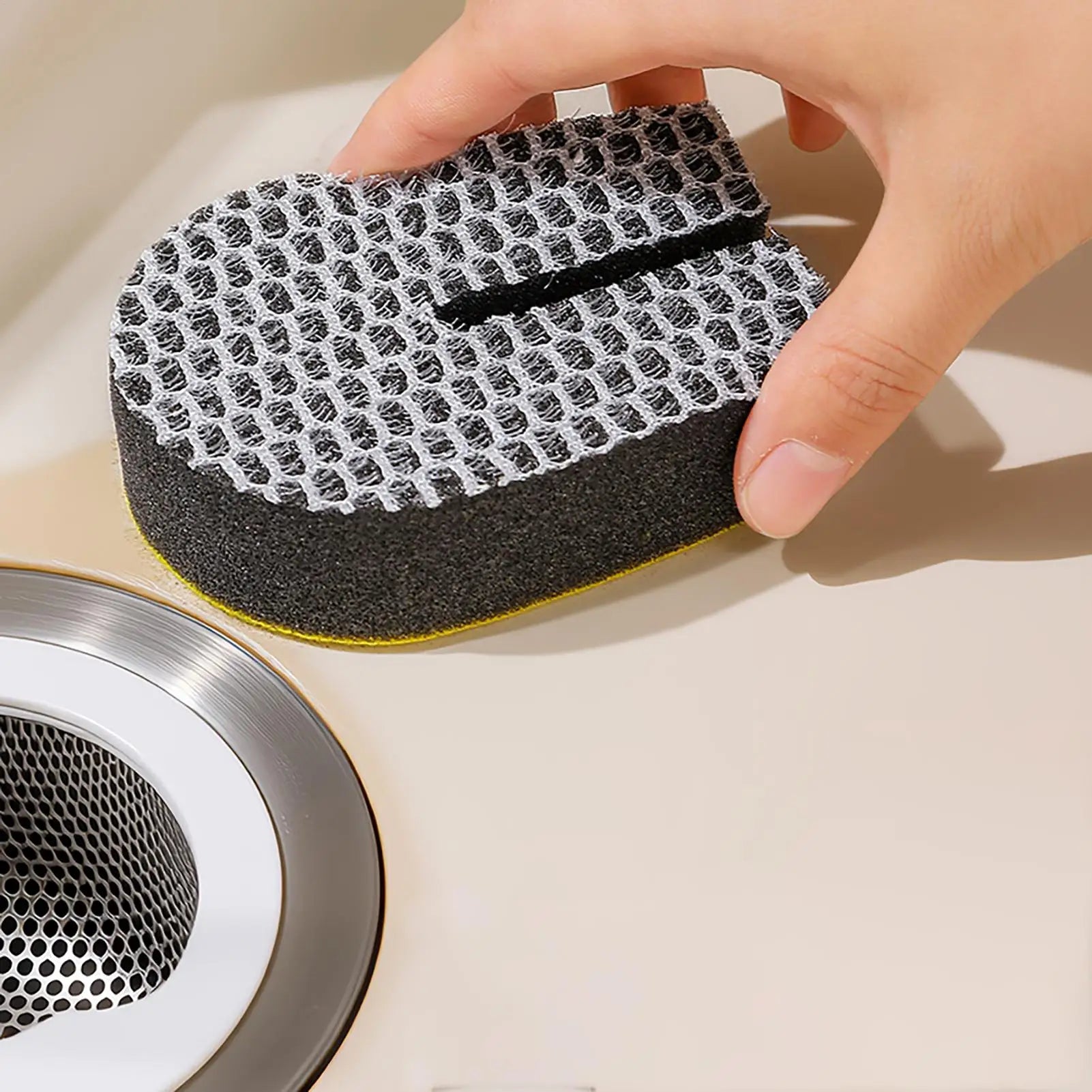 U Shaped Double Sided Cleaning Sponge Reusable Non Scratch Dish