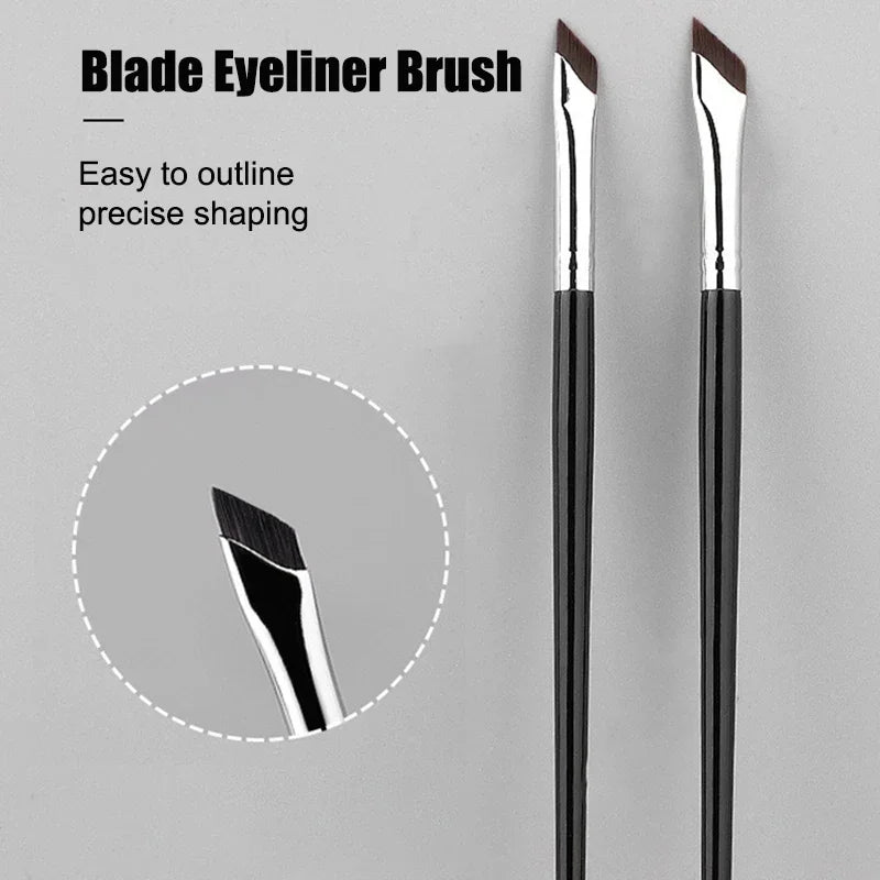 Upgrade Blade Eyeliner Brush Ultra Thin Fine Angle Flat Eyebrow Under Zpaxo