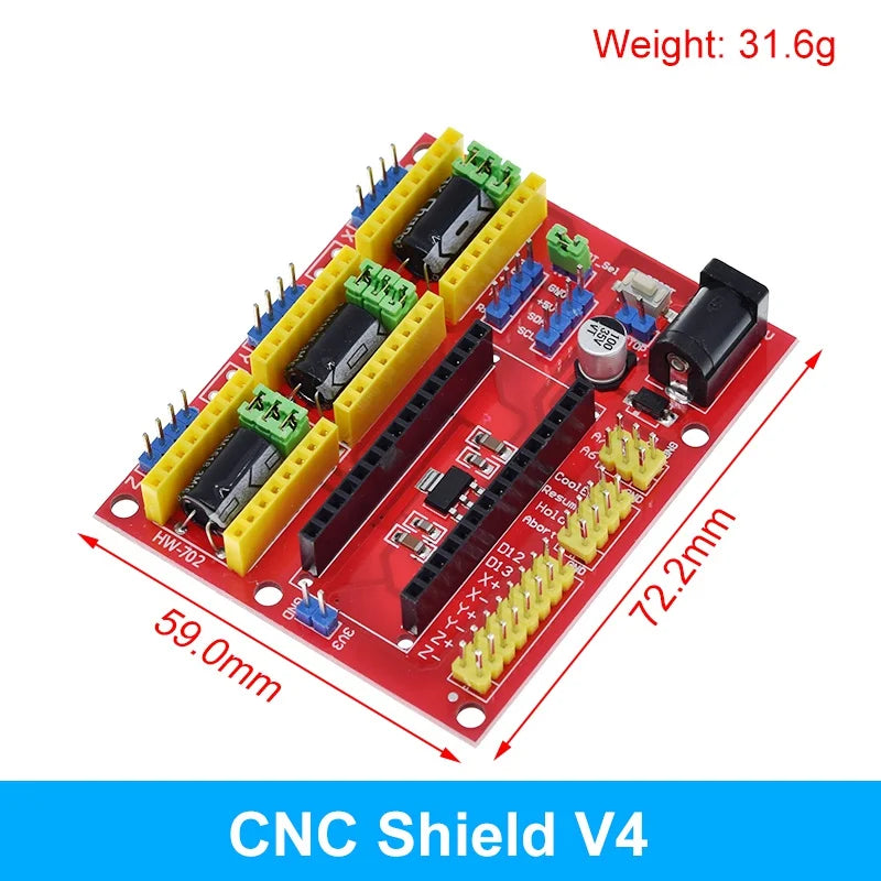 1PCS NANO V3.0 3.0 Controller Terminal Adapter Expansion Board NANO IO Shield Simple Extension Plate For Arduino AVR ATMEGA328P Zpaxo SHIELD V4