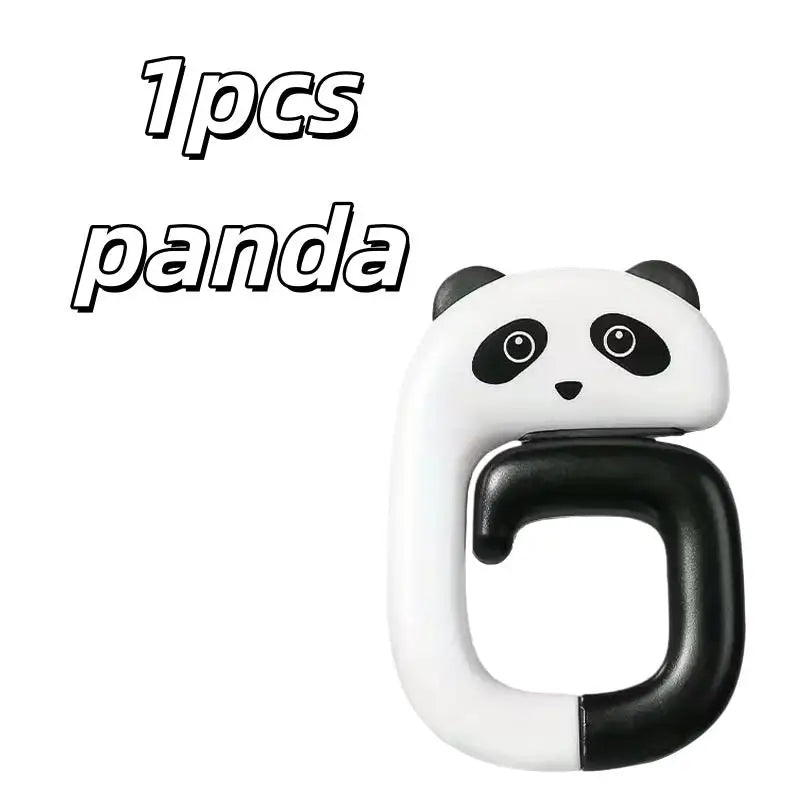 Cartoon Animal Shaped Hook – Portable Foldable for Handbags, Wallets & Backpacks, Desktop Hanger Zpaxo 1pcs panda
