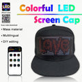 LED Hat Light Display Screen DIY Smart Pixel Matrix Baseball Hat Rechargeable Bluetooth APP Control Hip Hop Street Party Decor Zpaxo DIY Hat
