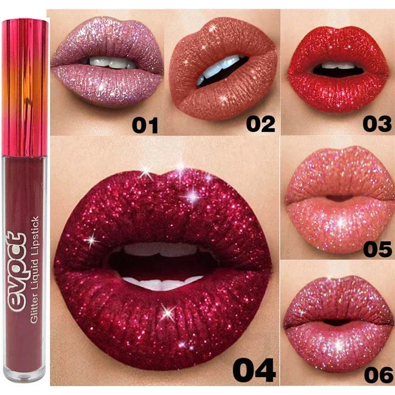 15 Colors Glitter Glossy Makeup Liquid Lipstick Professional Matte Zpaxo