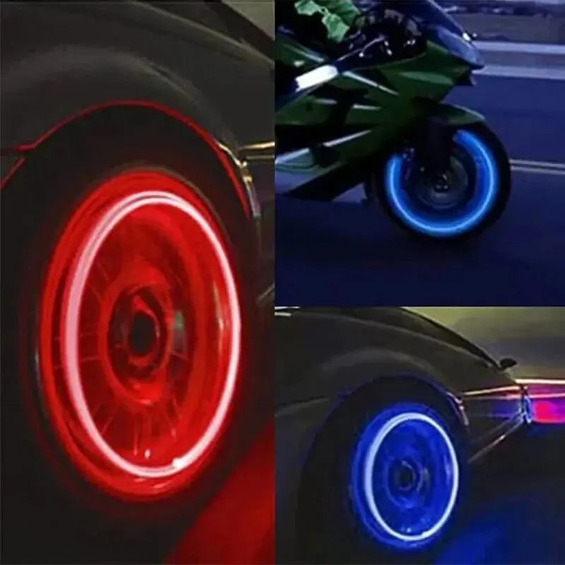 LED Tire Valve Cap Lights – Waterproof for Cars, Bikes & Motorcycles