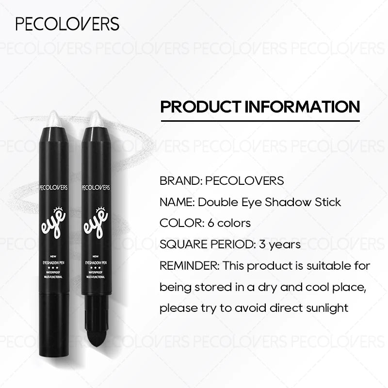 1PC Metallic Gray Eyeshadow Stick - Waterproof, Resistant to Sweat, Long-Lasting with a Shiny End, Infused for Daily Use Zpaxo