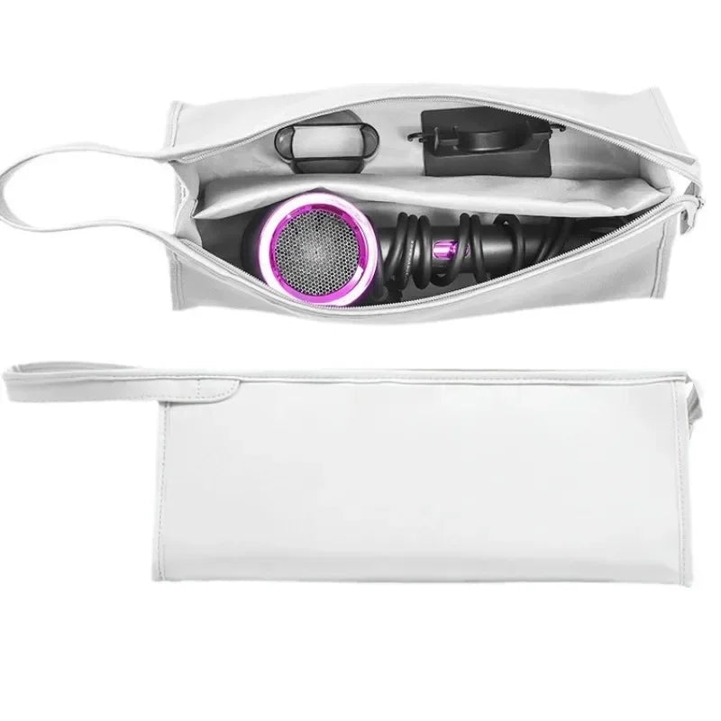 Portable PU Leather Hair Dryer Storage Bag Travel Case For Dyson/Airwrap Styler/Shark Flexstyle Carrying Supersonic Hair Dryer Zpaxo