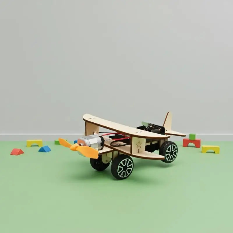 Wooden Engineering Airplane DIY Puzzle STEM Educational School Supply Zpaxo