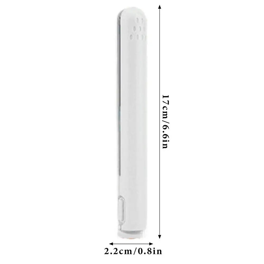 2-in-1 Mini Curling Iron & Straightener – Travel Size USB Travel Hair Styler Zpaxo White China Mainland