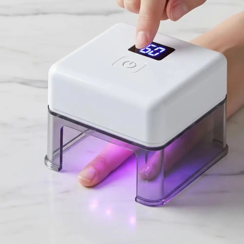 Mini Portable Nail Lamp UV LED Light Rechargeable Battery Digital Zpaxo