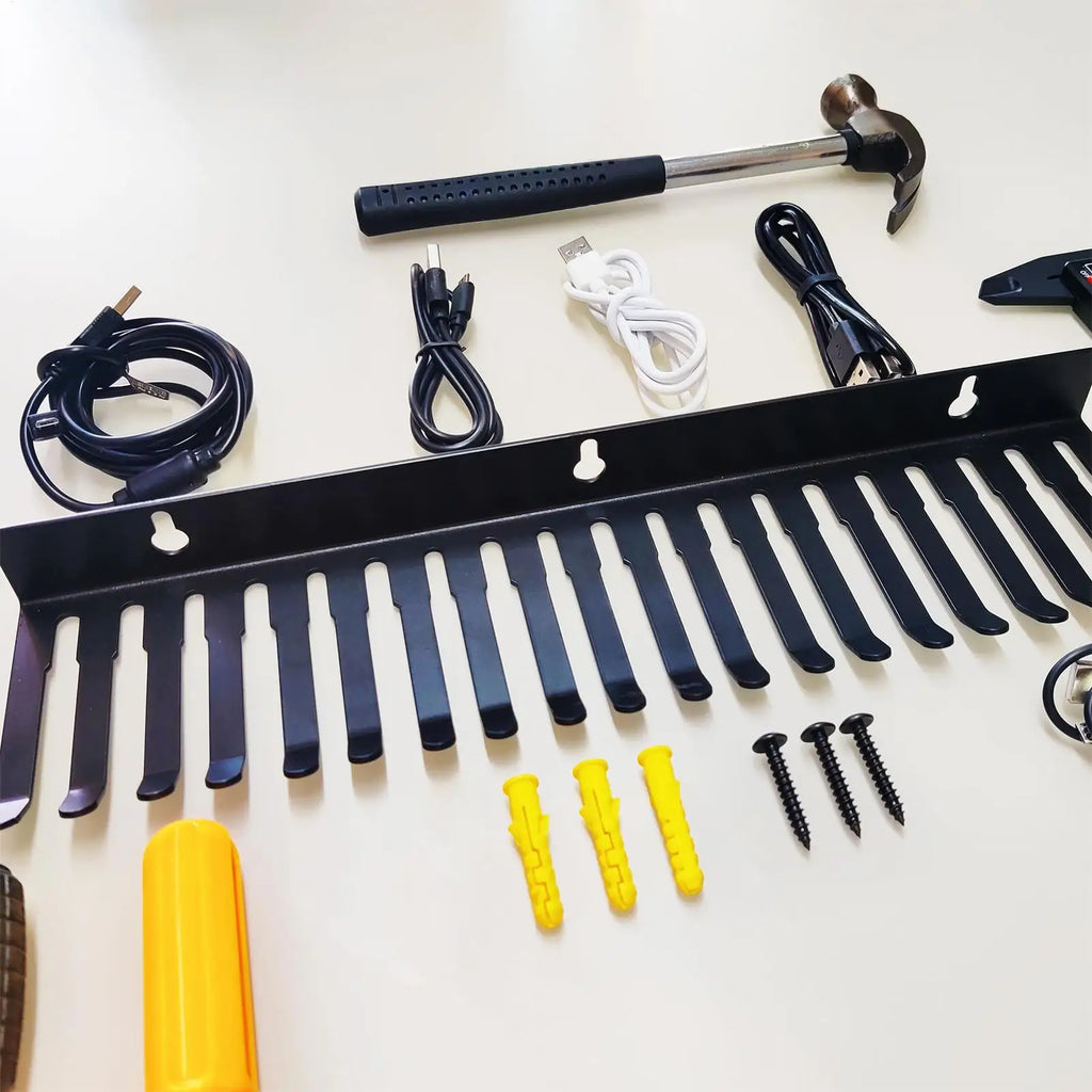 Cable Rack Cable Hanger Organizer 19-Slot Cord Management Accessories for Bedroom Living Room Offices Trailer Zpaxo