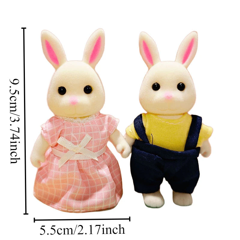 1 12 Simulation Forest Family Doll Accessories Reindeer Panda
