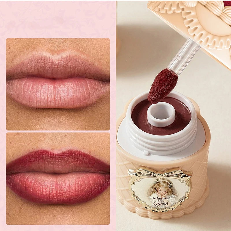 Strawberry Cake Mousse Lip Mud – Glaze Lipstick Silky Smooth Mousse Lipstick Zpaxo