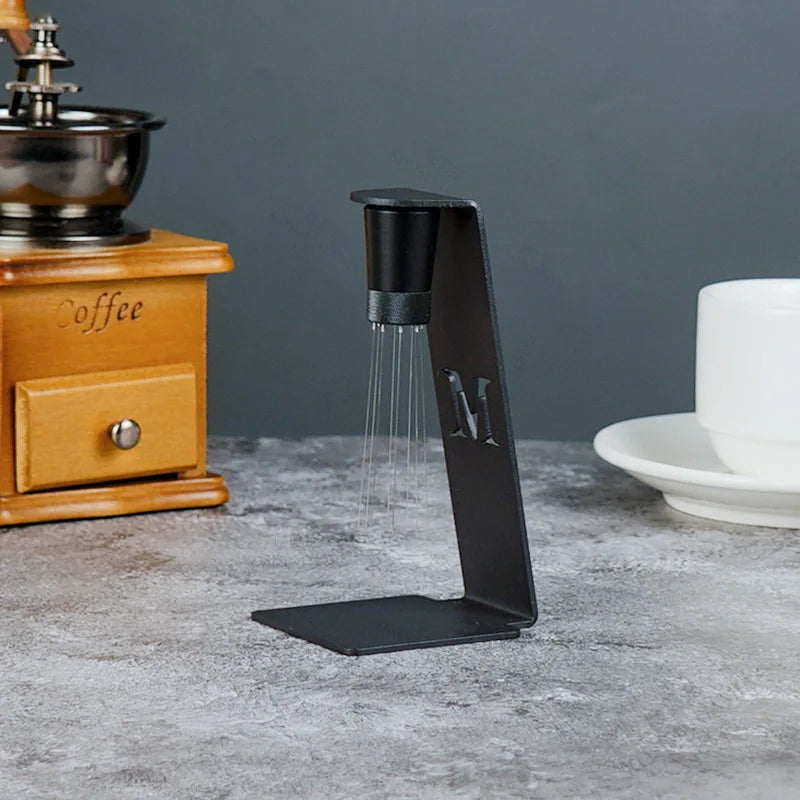 8-Needle Espresso Coffee Stirrer Distributor with Magnetic Stand