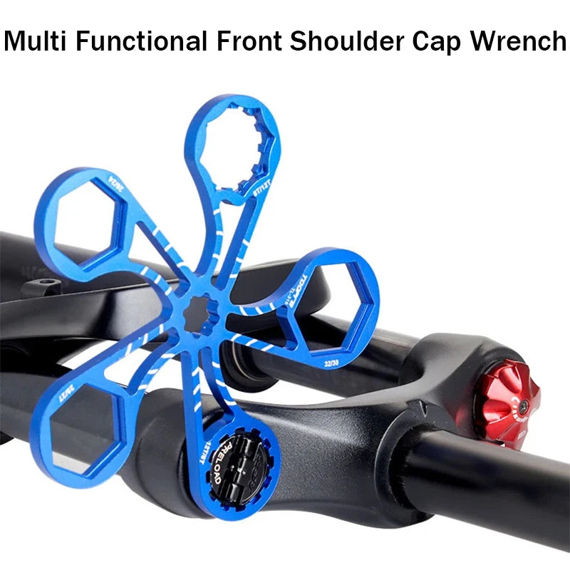 MTB Bike Bicycle Suspension Front Fork Cap Wrench Tool 8T/12T For SR Suntour XCR/XCT/XCM/RST 24/26mm 27/28mm 30/32mm Air Forks Zpaxo