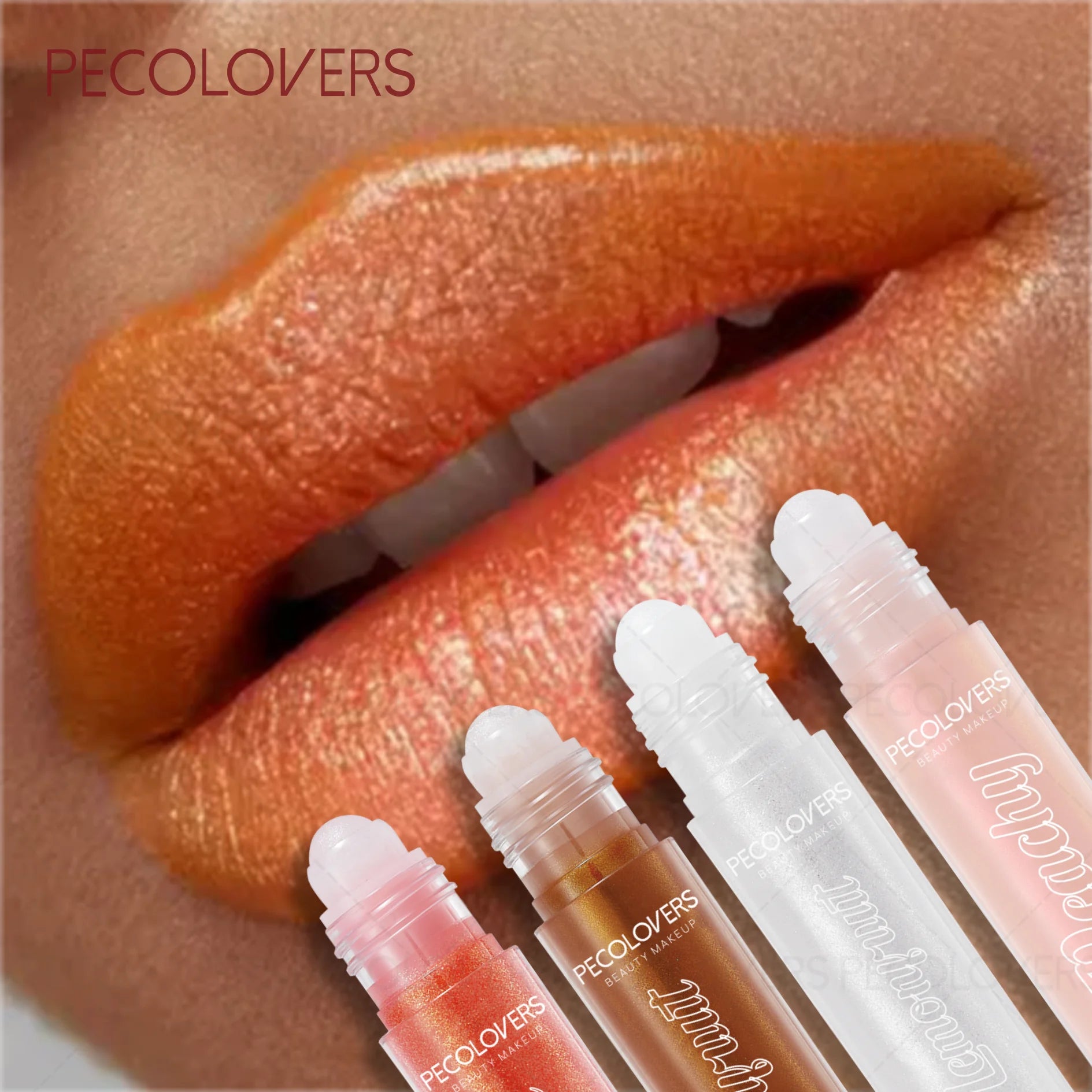 Long Lasting, Non-Stick Cup, Roll-on Lip Oil Colored Lip gloss,Lightweight & Sparkling gloss Zpaxo