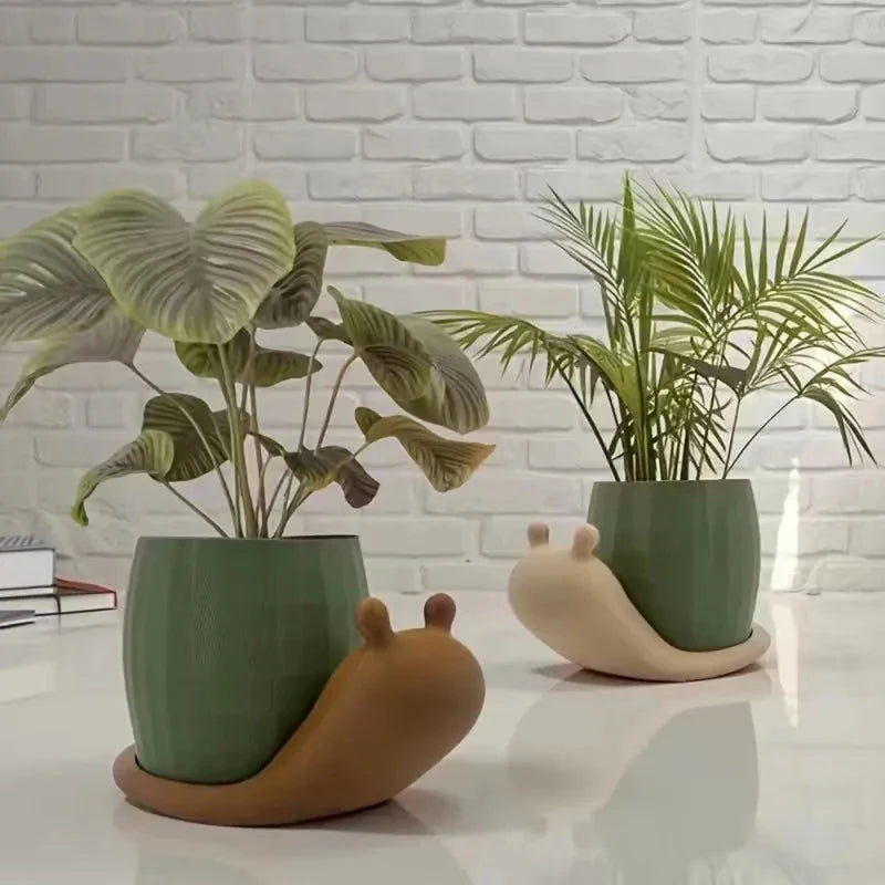 Creative Snail-shaped Planters Desktop Succulent Pots Vases Cute