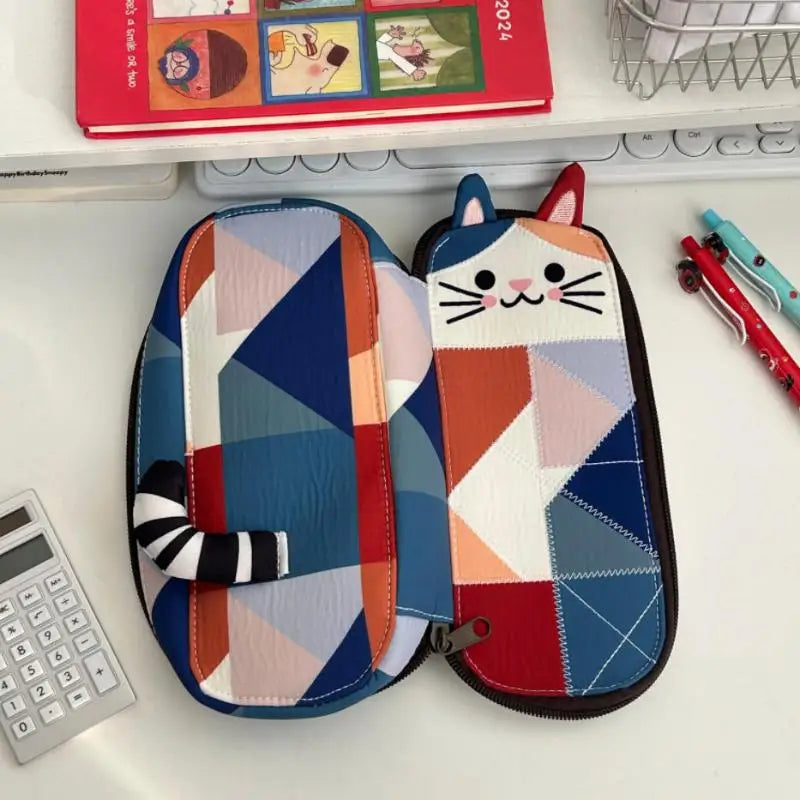 Kawaii Kitten Pencil Case – Large Capacity Pouch Bag