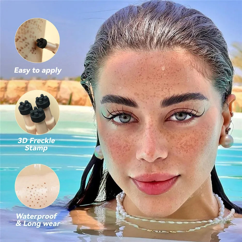 Natural Lifelike Freckle Pen Waterproof Concealer Dot Spot 3D Stamp Zpaxo