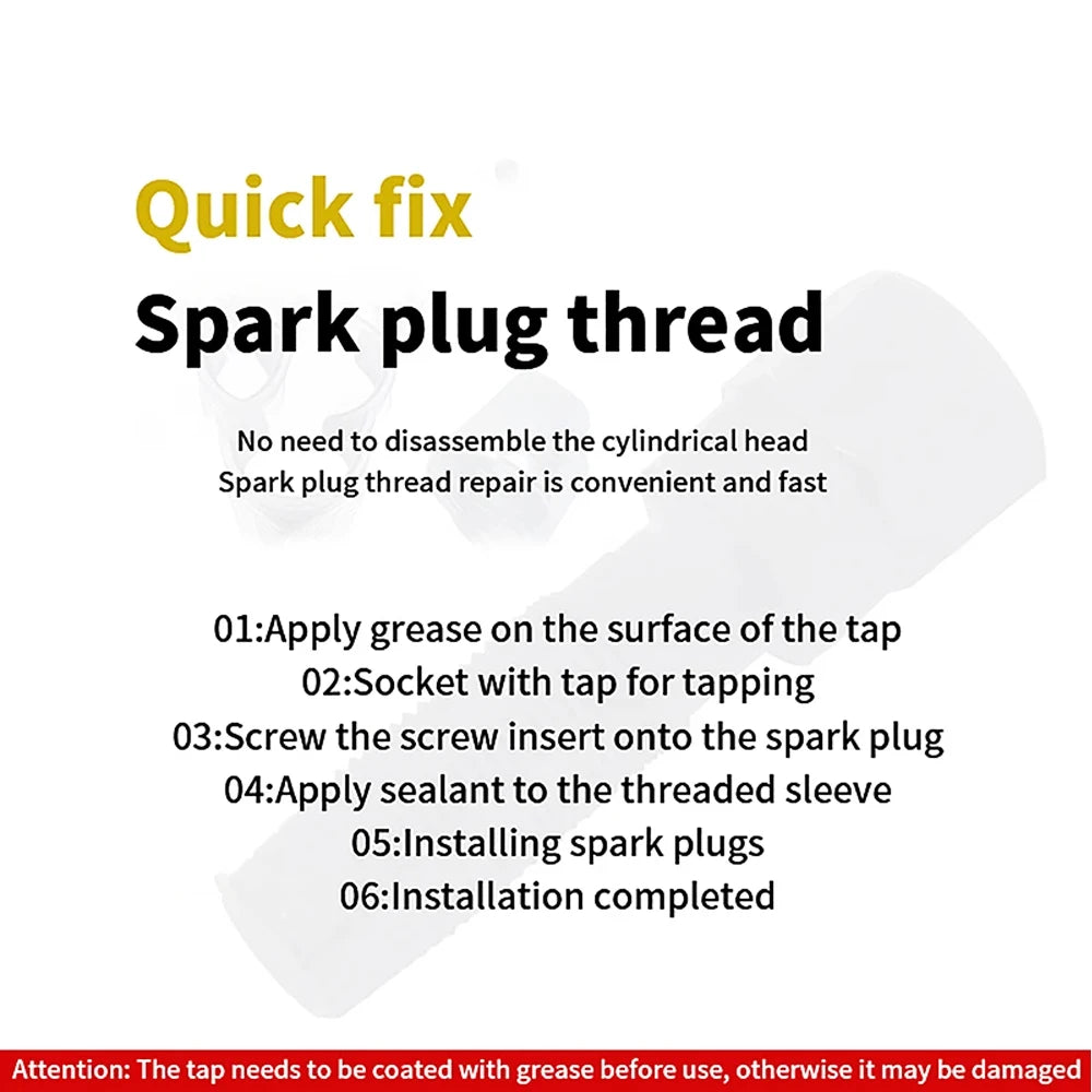 Thread Repair Tool Spark Plug Rethreader Car Cylinder Accessories M14