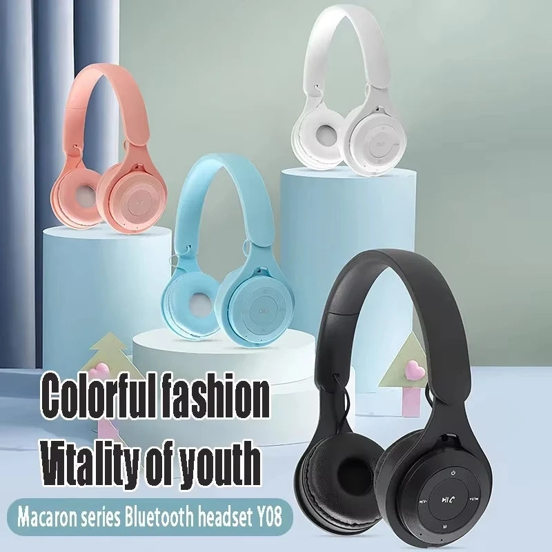 Stereo Y08 Headset 5 0 Bluetooth Folding Wireless Sports Earphone Zpaxo