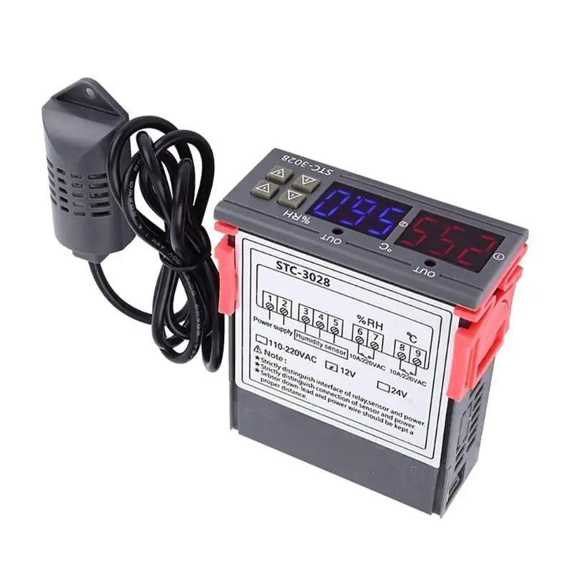652F Dual LCD-Thermostat Temperature Humidity Control STC-3028 Zpaxo