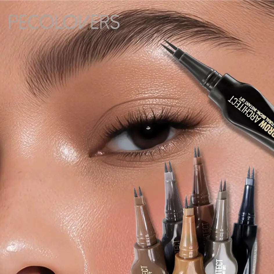 Two-pronged Eyebrow Pencil Beginners Sweatproof Easy Use Long-lasting Zpaxo