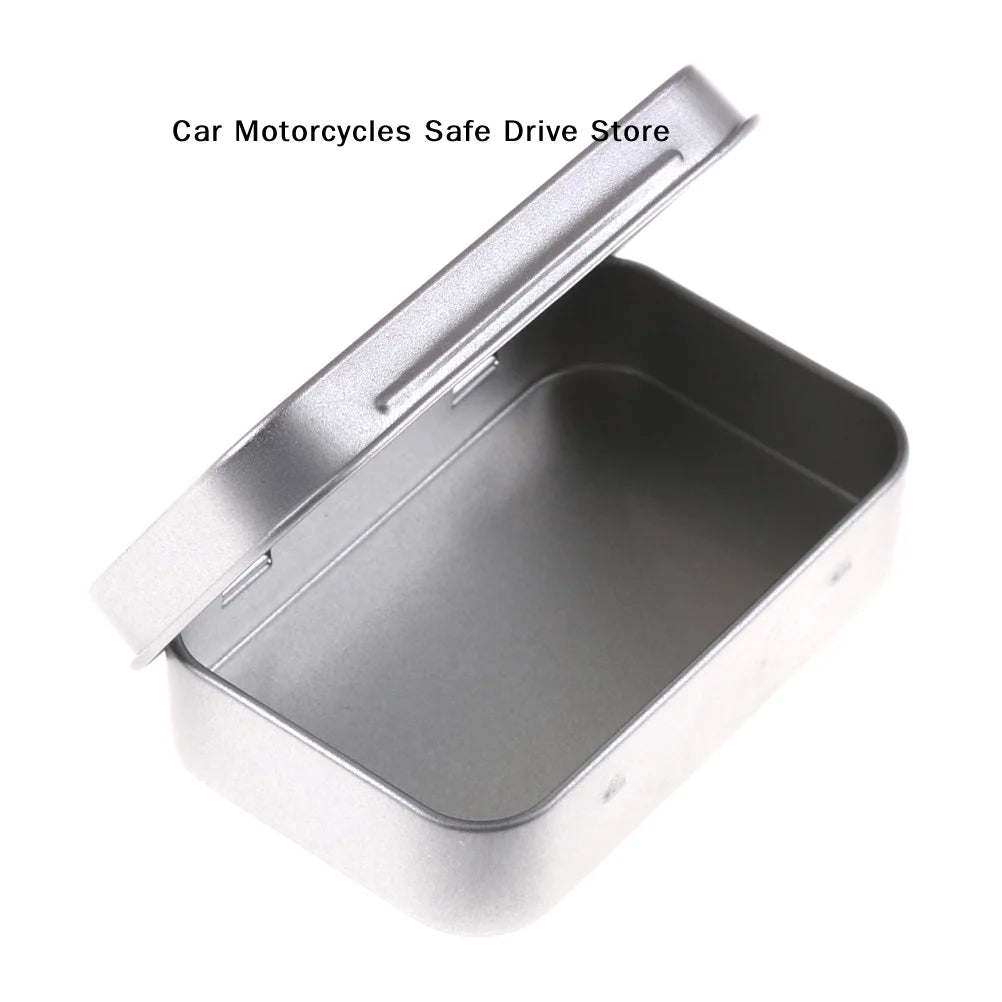 CMMetal Rectangular Empty Mini Tin Box Tinplate Push Candy Pill Cases