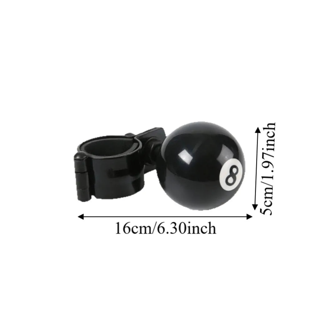 Black Billiard Ball Steering Wheel Spinner Turning Handle Driving Aid Zpaxo