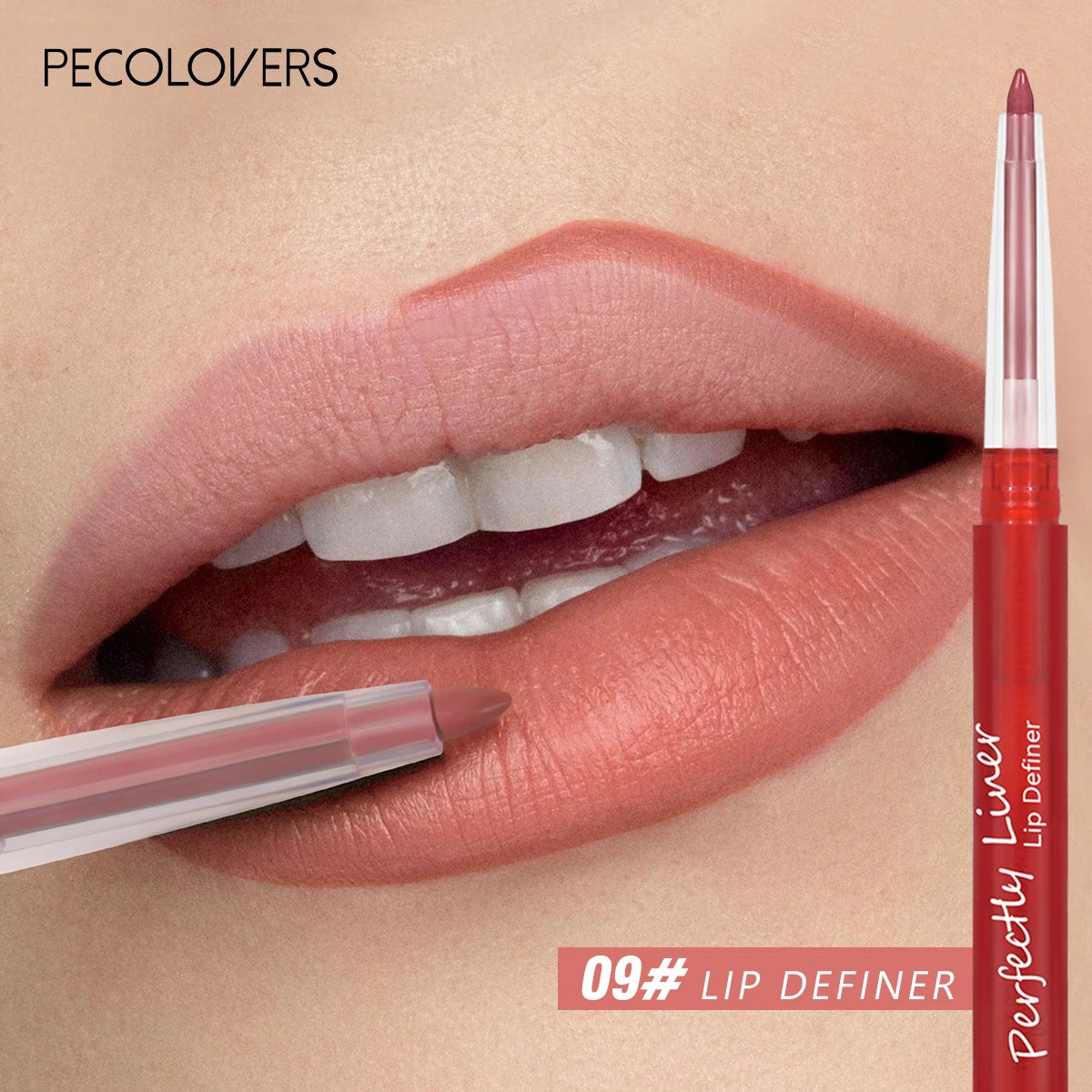 1PC Rich Pigmented, Waterproof, Silky, Durable, Non-stick Cup, Creamy Matte Lip Liner, Perfect for Date and Daily Use Zpaxo 09r
