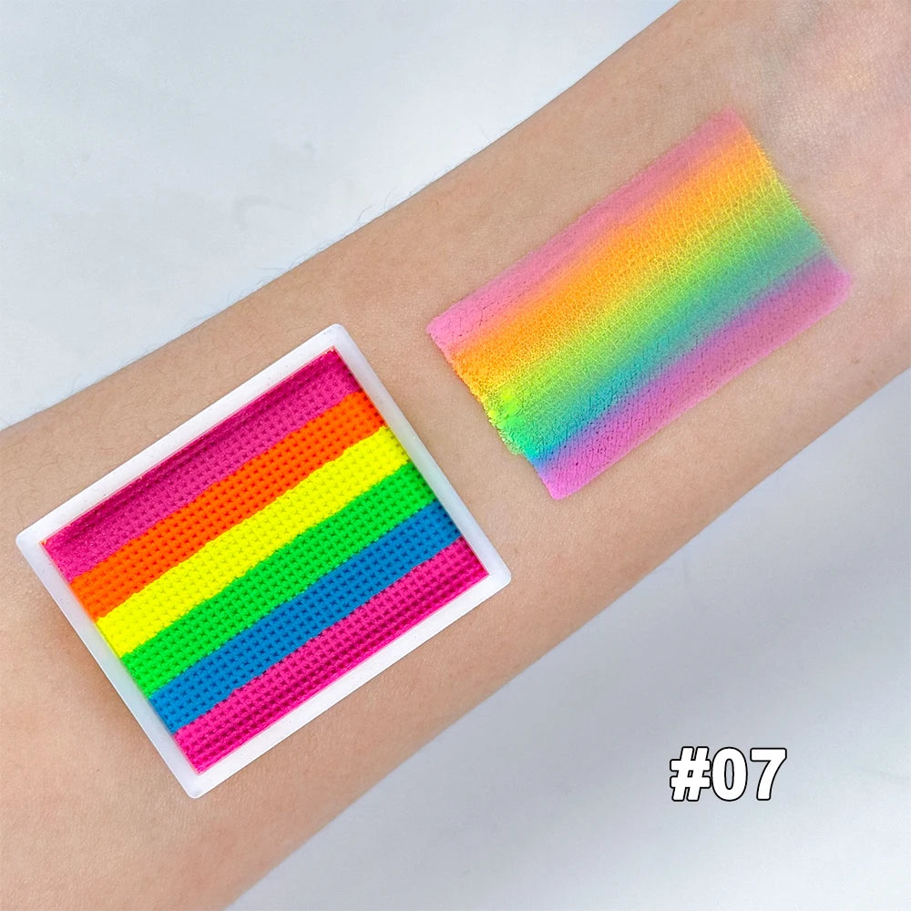 Rainbow Face Body Paint Makeup Water-soluble Painting Palette Zpaxo