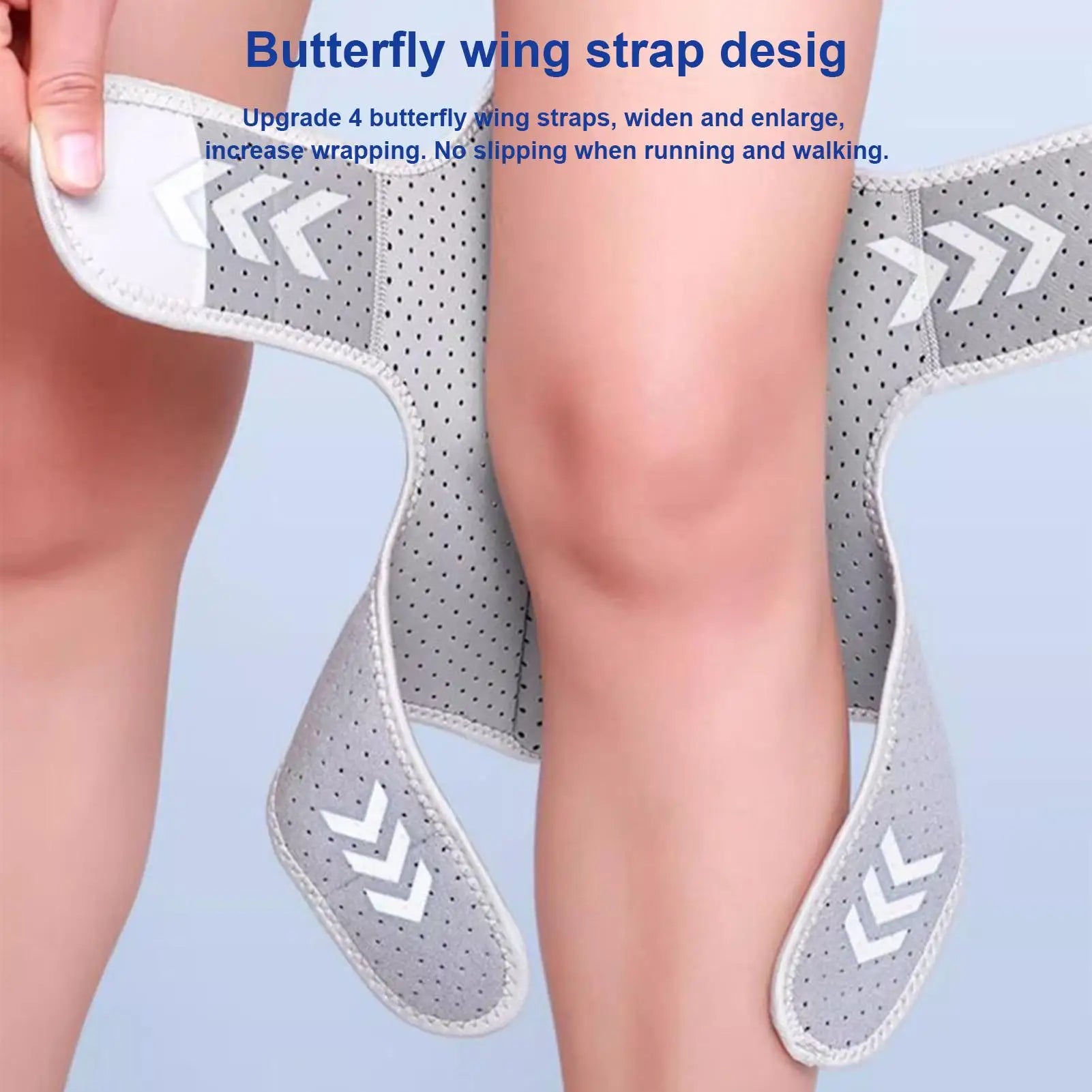 Knee Brace Breathable Adjustable Sleeve Wrap Spring-Powered Joint Support for Climbing Stairs Elderly Men Women Legs Squatting Zpaxo