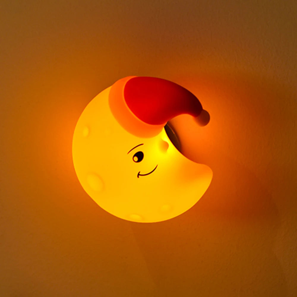Novelty LED Star Cloud Silicone Night Light Nursery Sleeping Wall Lamp Rechargable Beside Lamp For Baby Bedroom Decor Zpaxo Moon