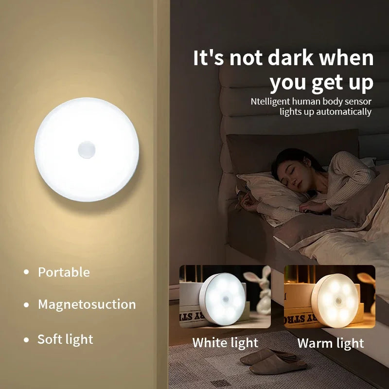Motion Sensor LED Night Light USB Rechargeable – 3 Pack Motion Sensor Night Light Zpaxo