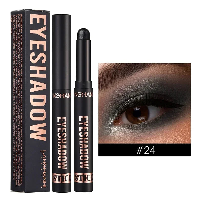 16 Color Gold Blue Eyeshadow Pencil Pearlescent Matte Eyeshadow Stick Waterproof Long Lasting Color Glitter Face Highlight Zpaxo 24