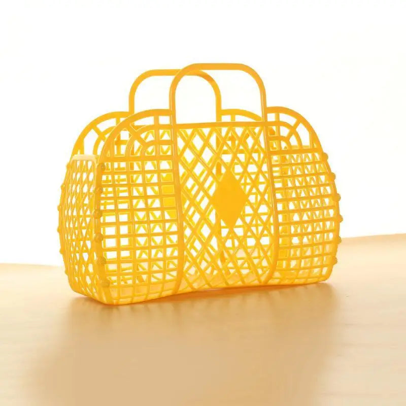 MDetachable Plastic Shower Basket Hollow Bathroom Storage Home