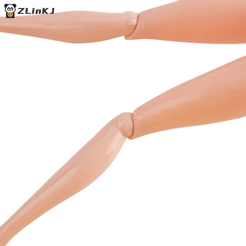 ▶1Pc 11 Movable Joints 26/27cm African Doll Nude Body Brown Black Skin Doll Body Skin Children's Pretty Girl Toy Gift Zpaxo