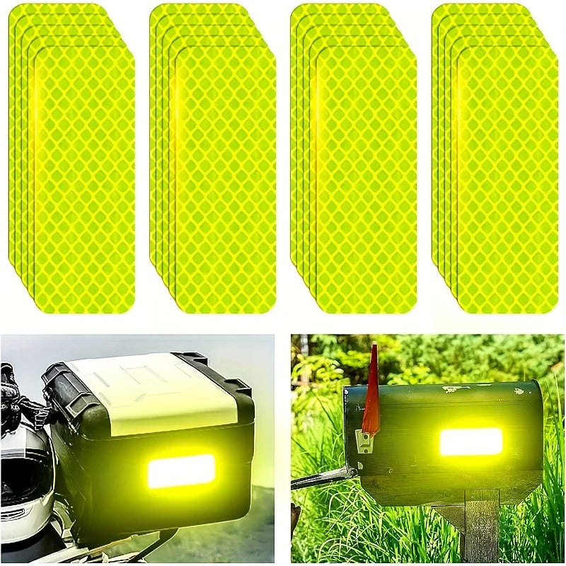 10 Ultra-bright Reflective Safety Stickers Waterproof Fluorescent