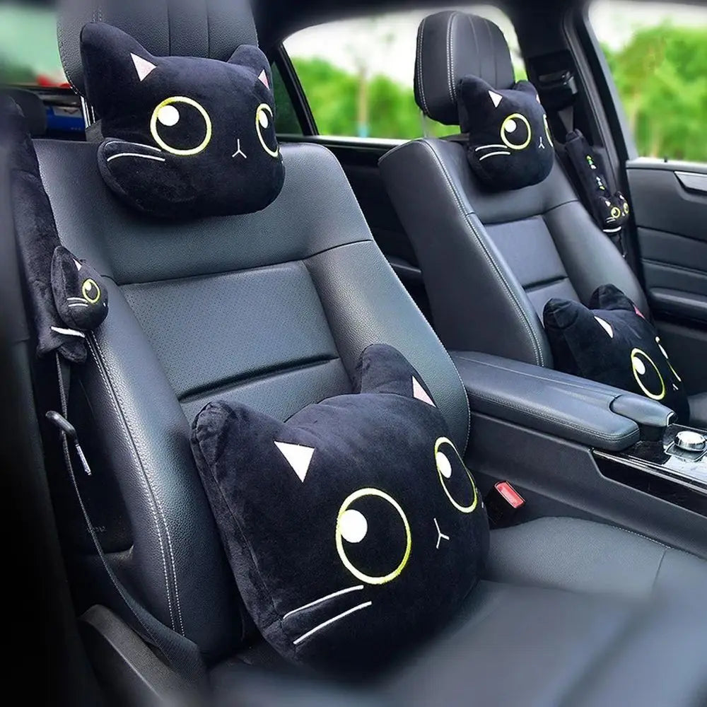 Seat Support Cartoon Cushion Rearview Mirror Cover Car Headrest Zpaxo
