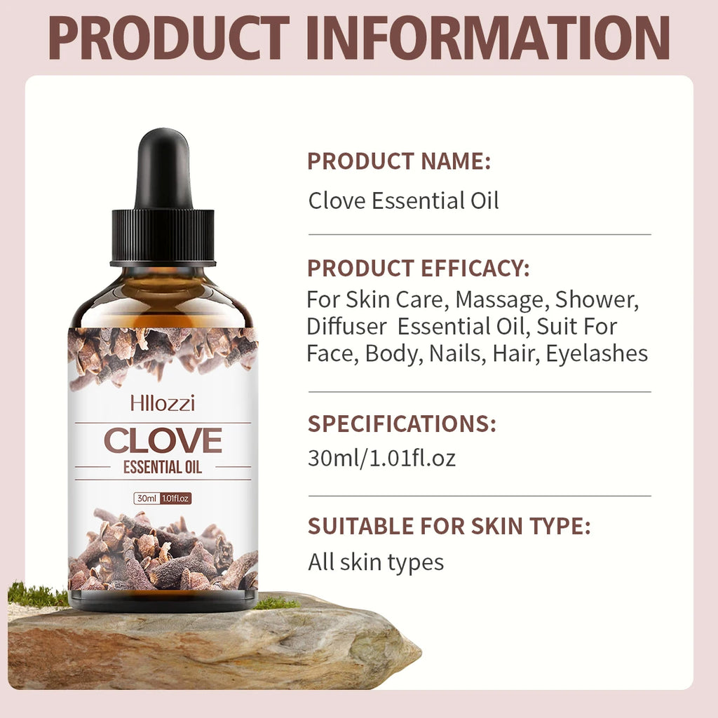 30ml clove essential oil non-greasy long-lasting fragrance aromatherapy diffuser humidifier massage soap DIY production Zpaxo
