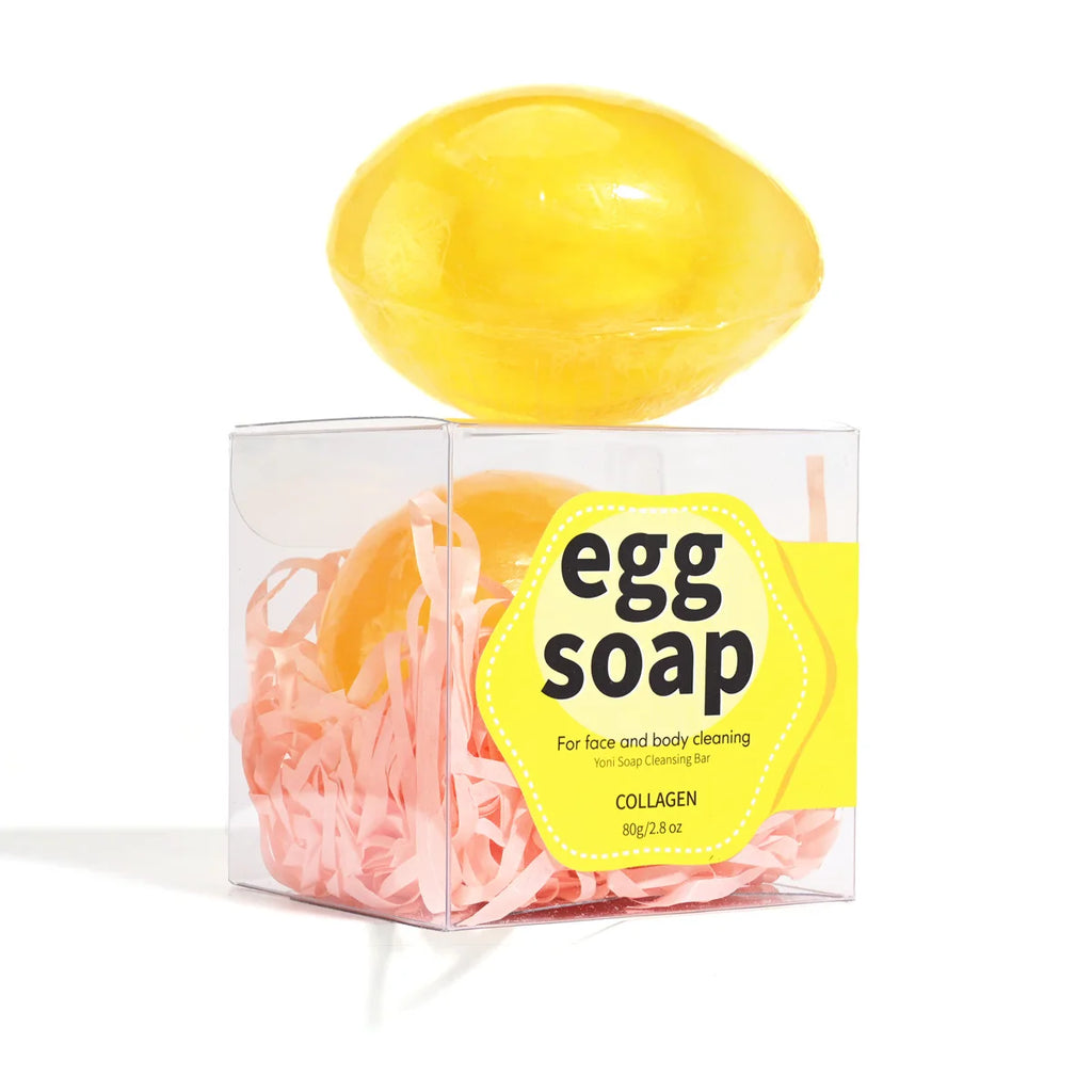 Collagen Egg Soap – Moisturizing Oil Control Body Bar for Women Collagen Bar Soap Zpaxo