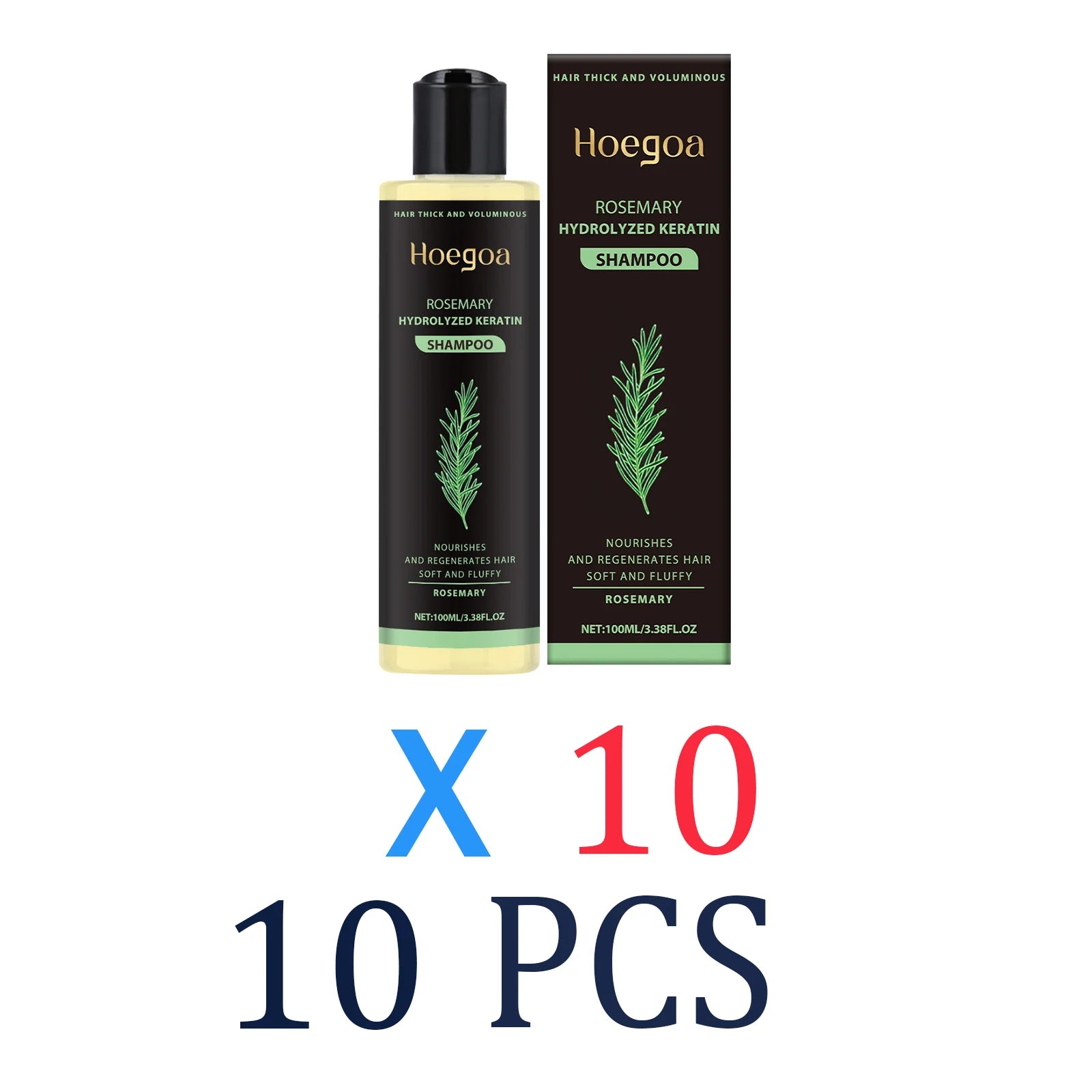 Rosemary Thickening Shampoo Hair Care Vitamin C Vitamin E Volumizing Moisturizing and Repairing Oil Control Deep Hydration Lock Zpaxo 10 Pcs