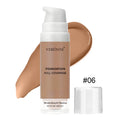 Natural Matte Pro Flawless Liquid Foundation,Full Coverage,Waterproof,Long-Lasting Concealer Makeup for Dark Circles,Blemishes Zpaxo 06