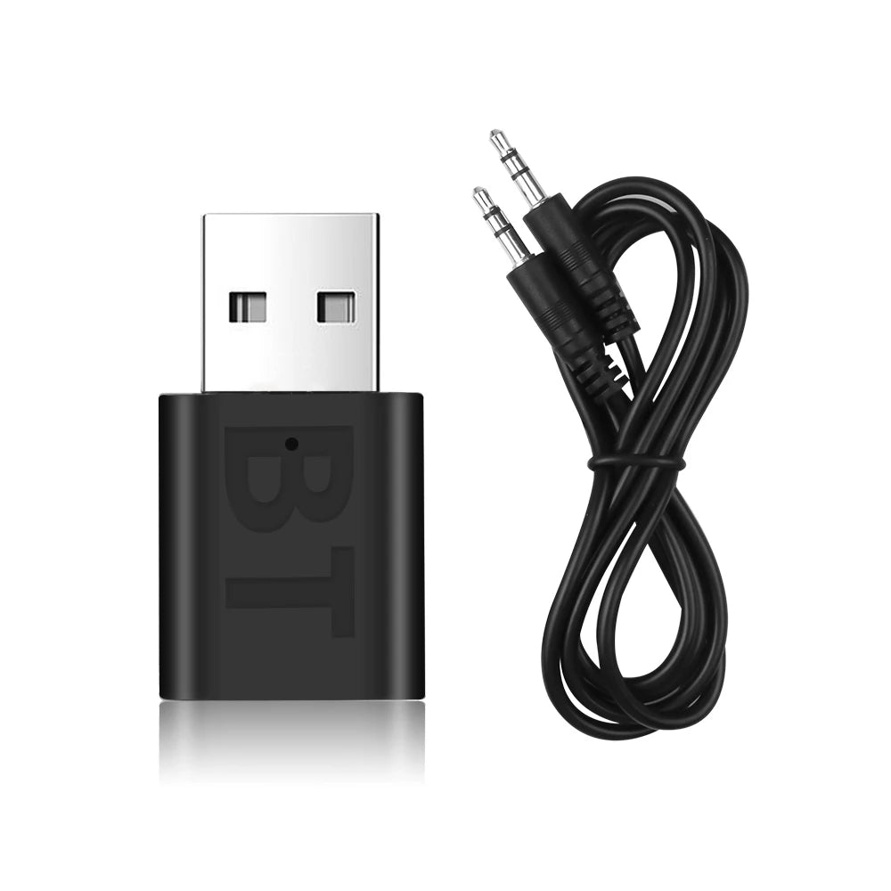 USB Bluetooth 5 0 Receiver Wireless Adapter AUX Jack Car Music Stereo