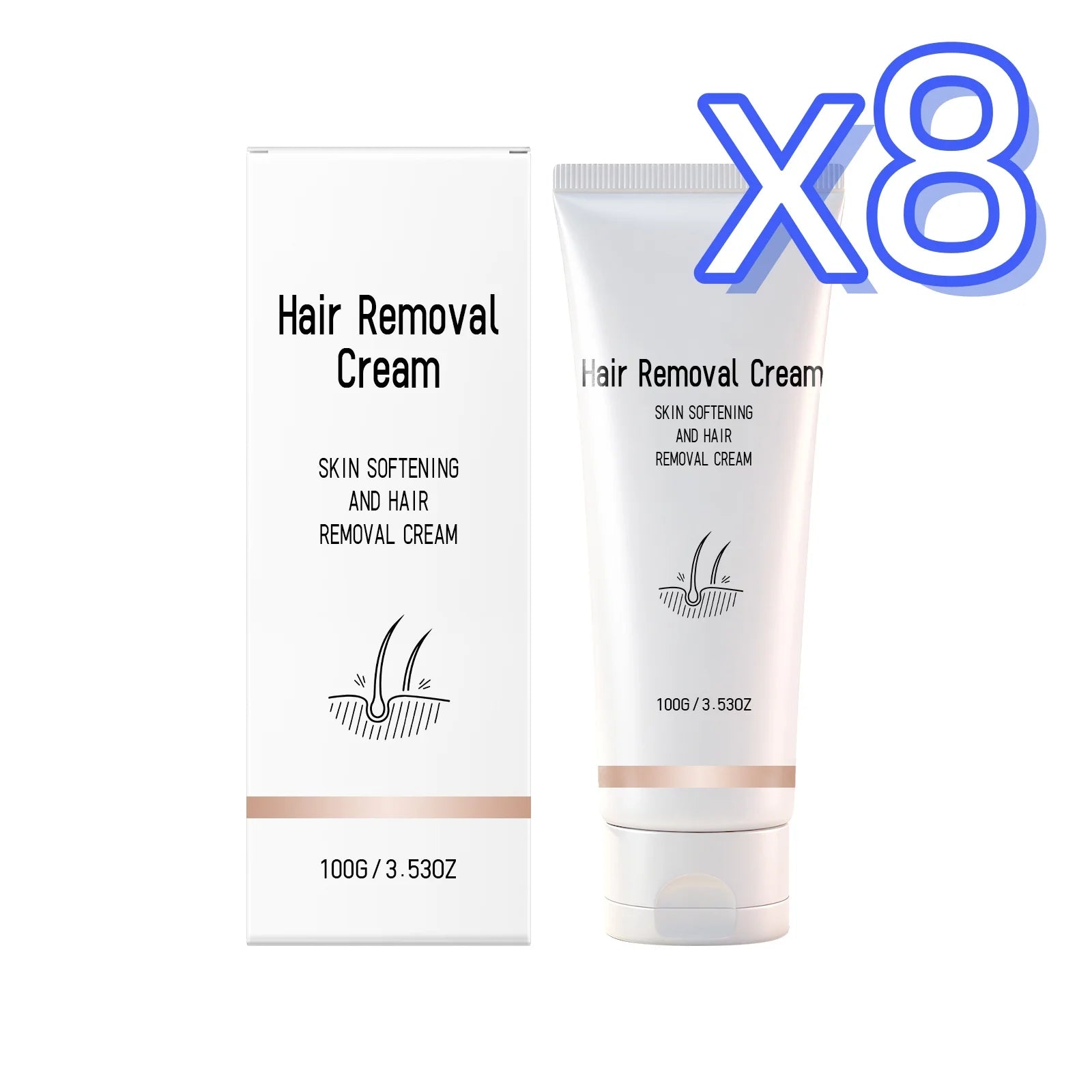 Instant Painless Hair Removal Cream – Smooth Skin | Zpaxo Hair Removal Cream Zpaxo 100g Boxed x 8PCS