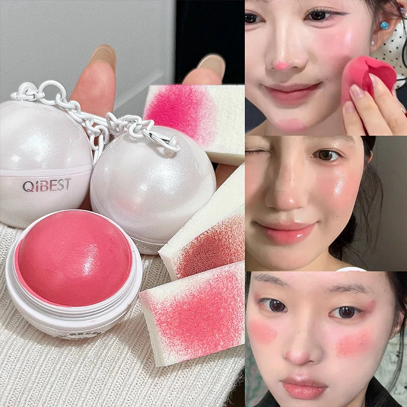 Spherical Powder Blusher Cream Easy Apply Matt Lasting Natural Makeup