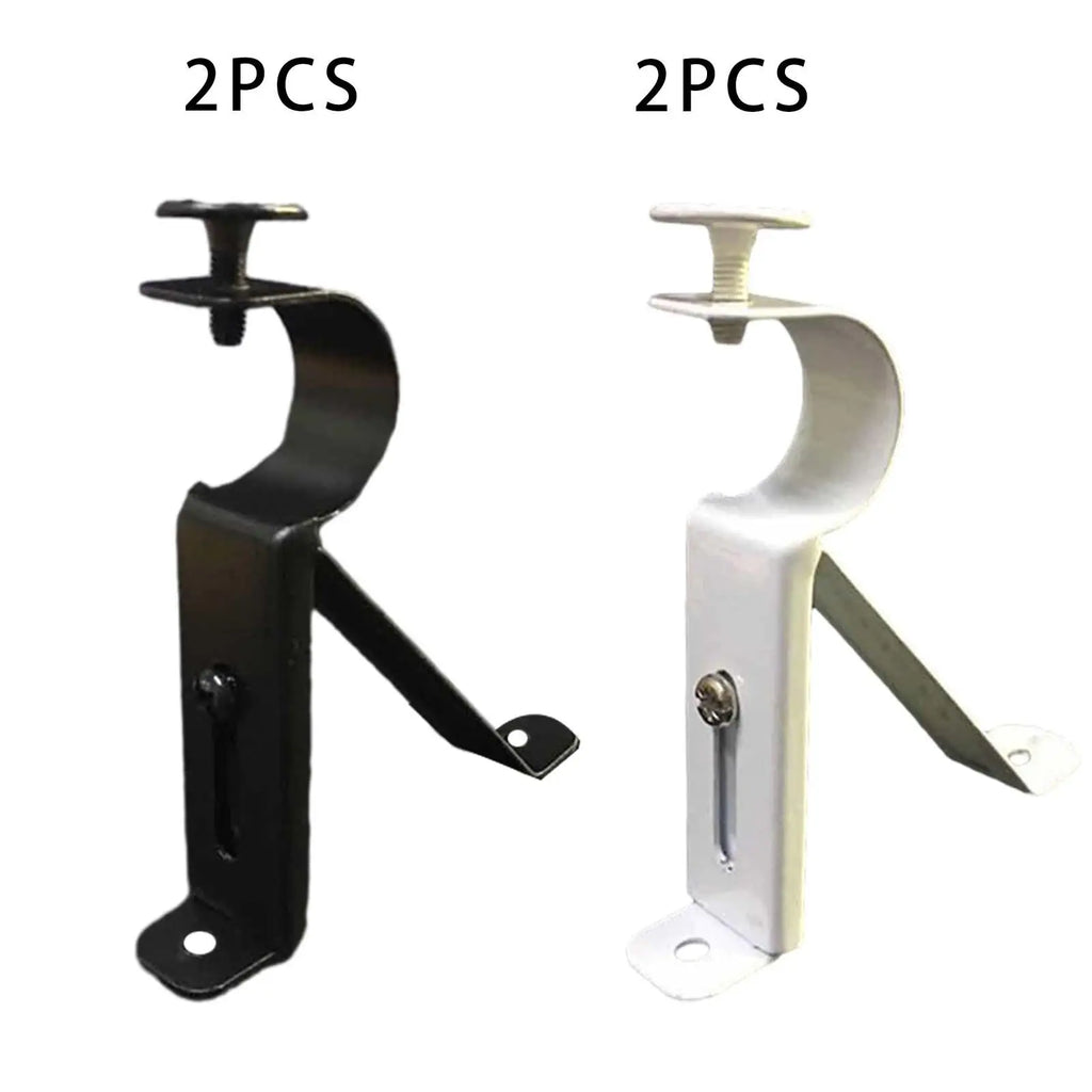 2-Pack Curtain Rod Brackets – Universal Wall Support 1"–1.1" Curtain Rod Brackets Zpaxo