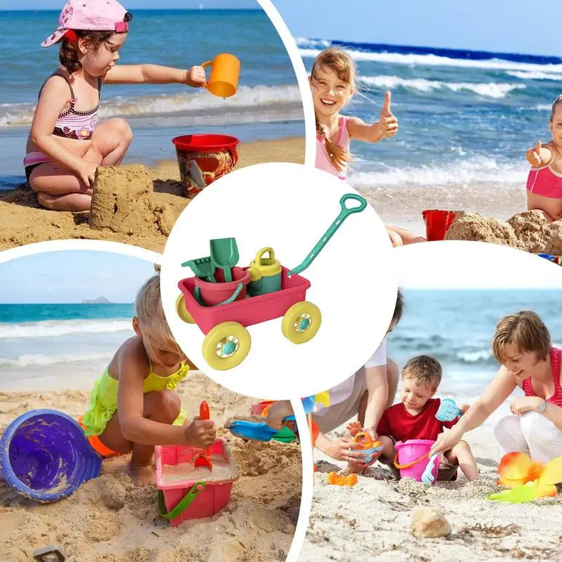 Toddler Beach Toys Early Learning Sand Play Trolley 8 Fun Outdoor Zpaxo
